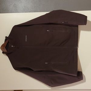 Patagonia brown fleece lined women's shell